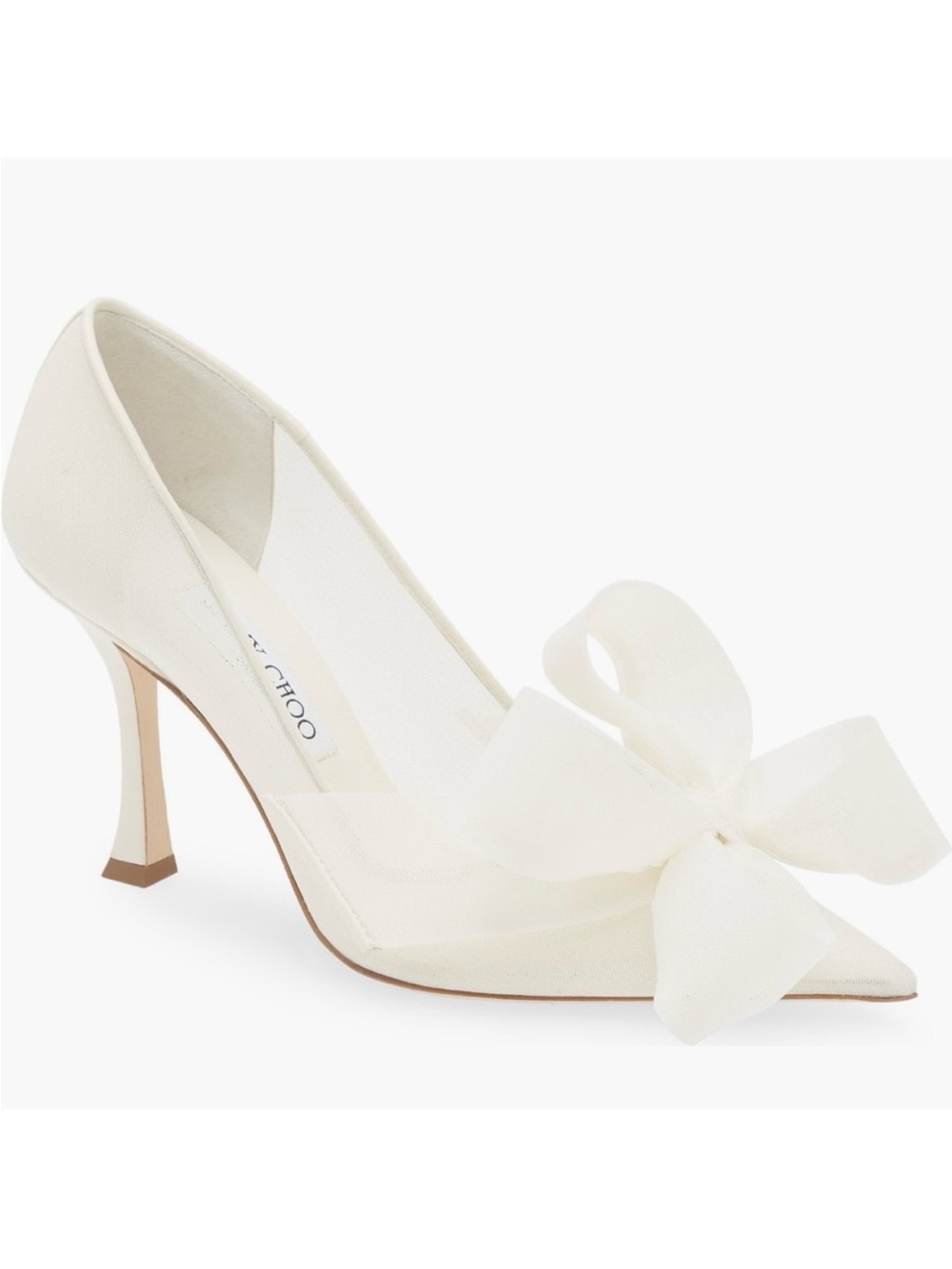 Jimmy Choo Staz 90 Mesh Bow Pumps Sz 8.5/39